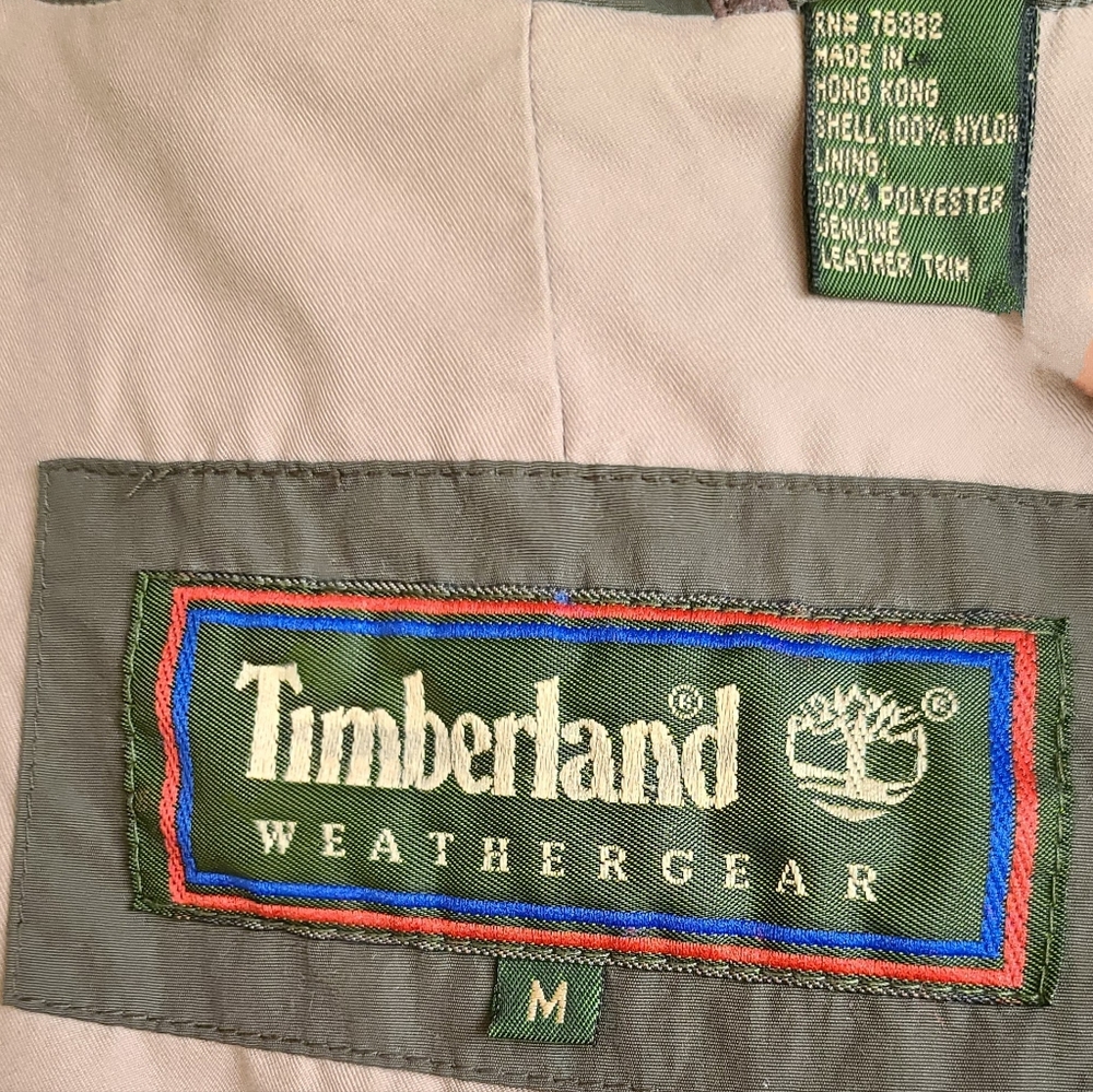 Vintage Waterproof Timberland Olive Green over coat M - Picture 3 of 7
